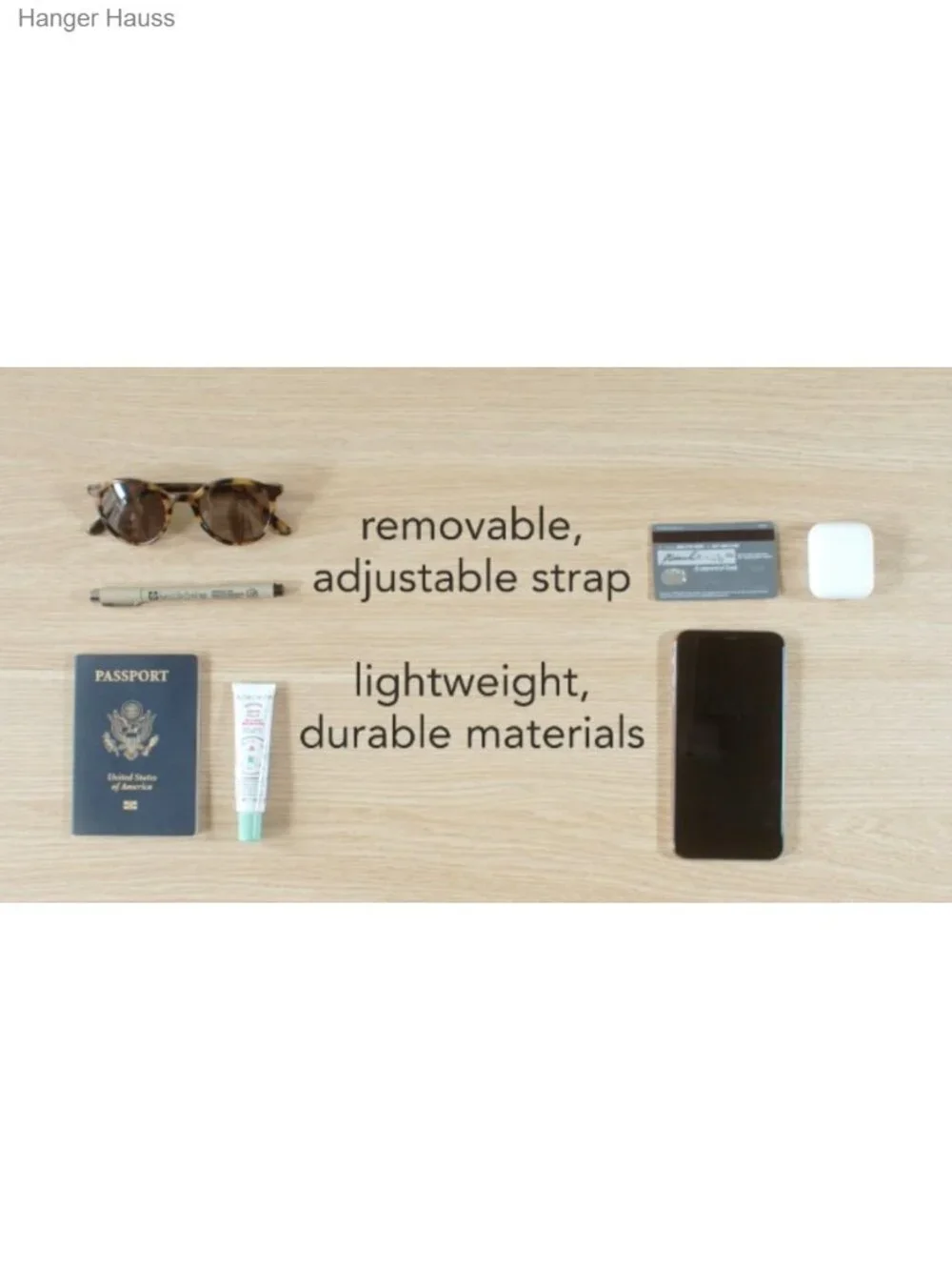 Convertible Crossbody Bag with Removable Strap for Travel